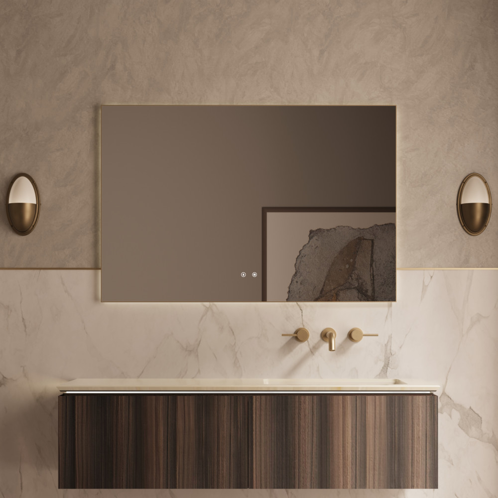 База под раковину Luxe 1400 подвесная, 2 выкатных ящика soft close, натуральный орех