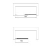 Душевая шторка на ванну VSB-6E900CL-L, 900*1400, хром, стекло прозрачное, левая