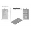 Поддон для душа из искусственного камня VST-4SR9016A, 1600*900*30, антрацит