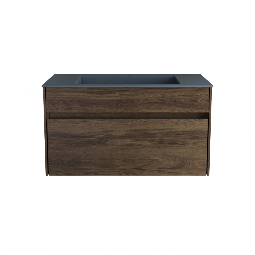 База под раковину Chiara 800 подвесная, 1 выкатной ящик soft-close, C.Oak