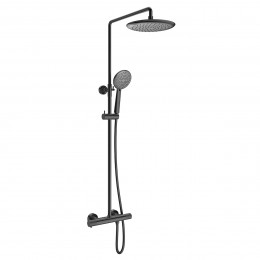 Душевая стойка Desire VSFS-1D0TGM термостат без излива, 25см верх душ, вороненая сталь