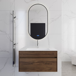 База под раковину Chiara 800 подвесная, 1 выкатной ящик soft-close, C.Oak