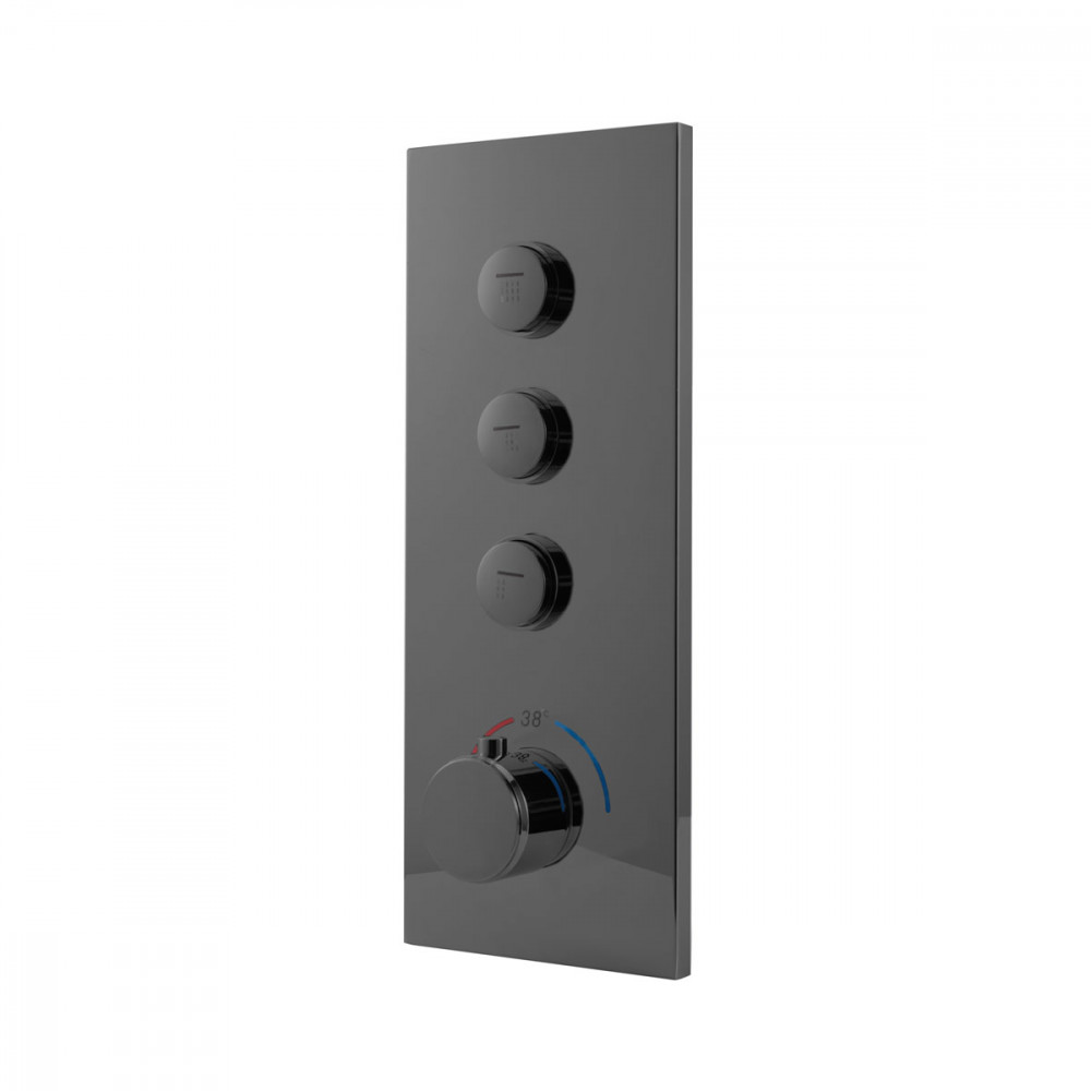 Душевой комплект Inspire VSFW-433TI3GM встраиваемый, термостат, трехрежимный, вороненая сталь