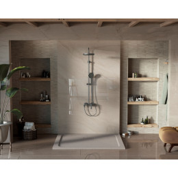 Душевая стойка VSFS-413GM с изливом, вороненая сталь