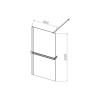 Душевая перегородка Walk-In HR VSW-4HR100CG, 1000*2000, хром, стекло тонированное