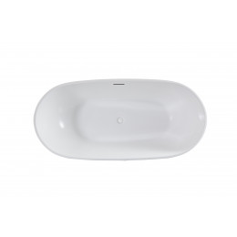 Ванна акриловая Vincea VBT-408-1800MW, 1800*815*580, цвет белый матовый, щелевой перелив