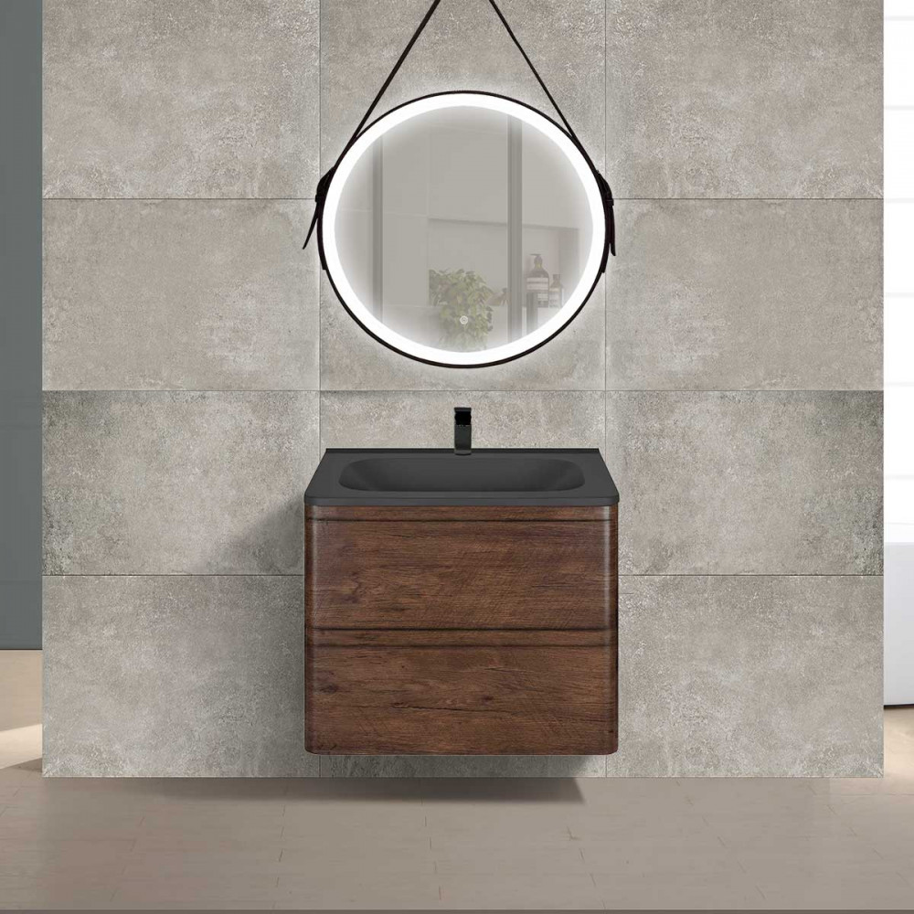 База под раковину Vico 600 подвесная, 2 выкатных ящика soft close, R.Wood
