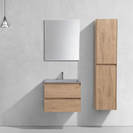 База под раковину Luka 600 подвесная, 2 выкатных ящика soft-close, N.Oak