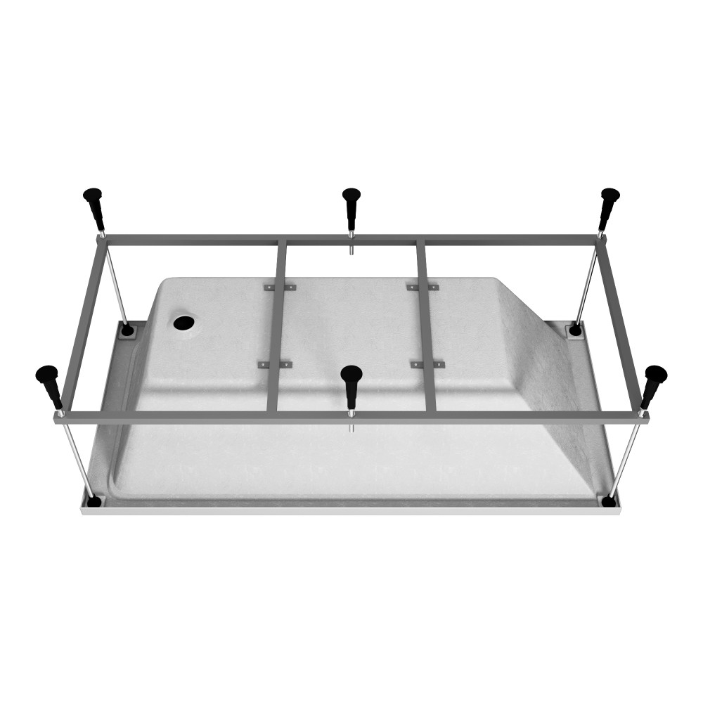 Ванна акриловая Vincea VBT-2G150-FR с каркасом 1500*700*470, пристенная, цвет белый