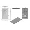 Поддон для душа из искусственного камня  VST-4SR9017W, 1700*900*30, белый матовый