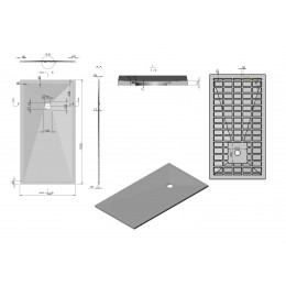 Поддон для душа из искусственного камня  VST-4SR9017W, 1700*900*30, белый матовый