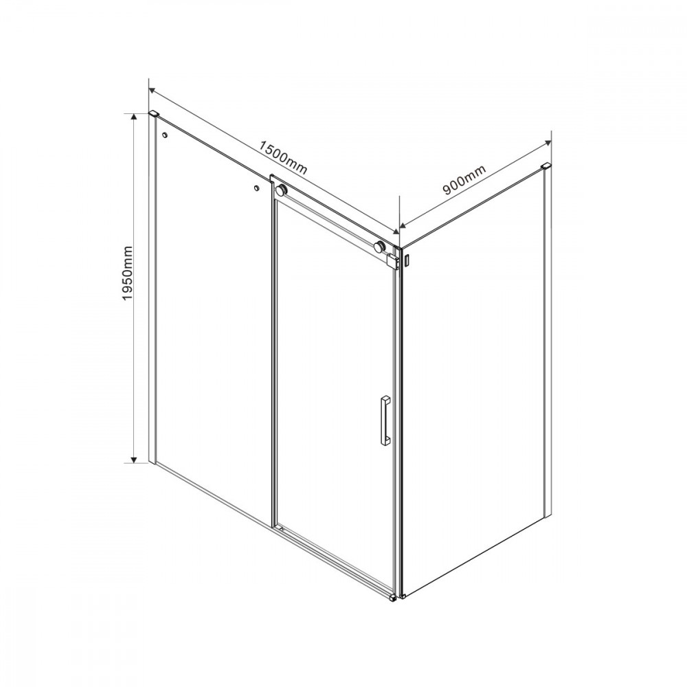 Душевой уголок Como VSR-1C9015CL, 1500*900, хром, стекло прозрачное