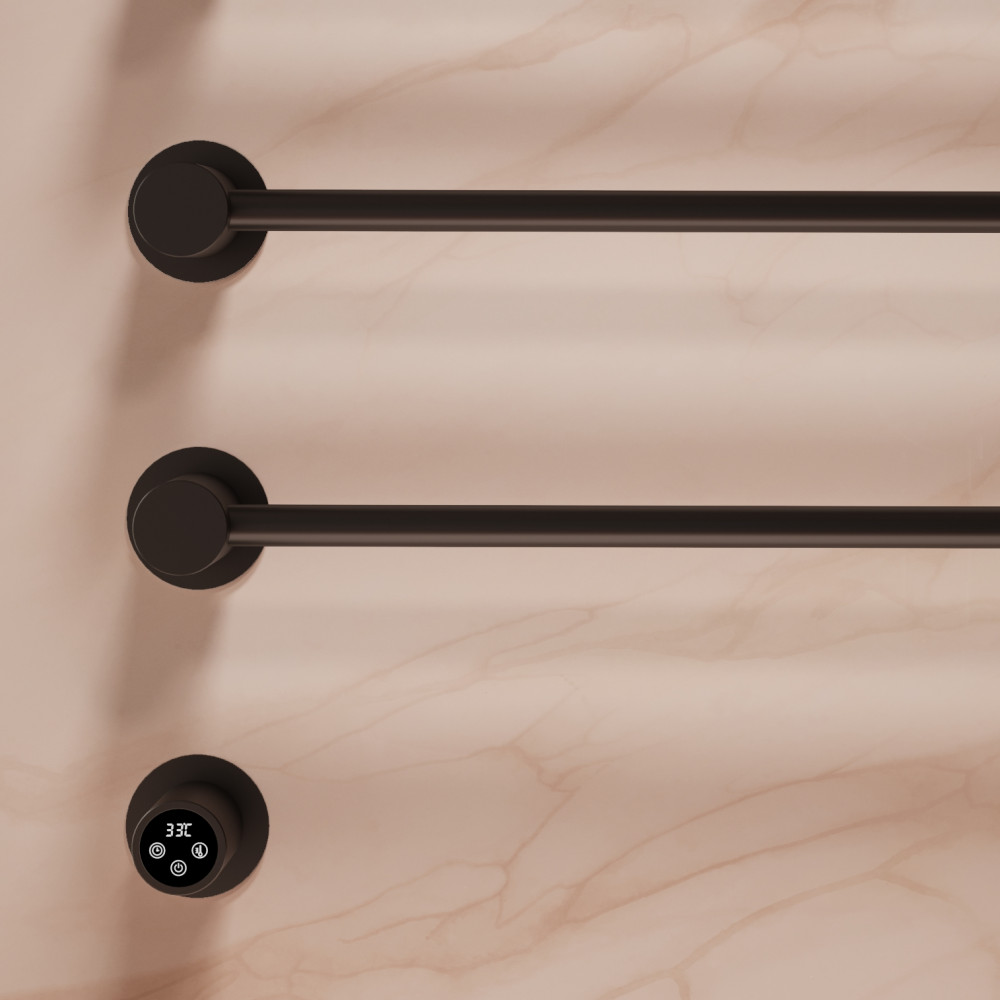 Полотенцесушитель электрический Vincea VTD-2H1MB, черный, таймер