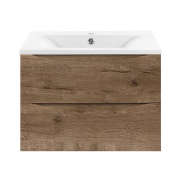 База под раковину Mia 600 подвесная, 2 выкатных ящика soft close, V.Oak