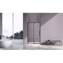 Душевая дверь Slim-N VDP-4SN120CLB, черный матовый, стекло прозрачное
