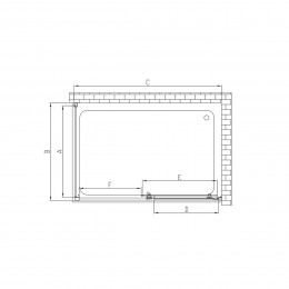 Душевой уголок Alpha VSR-3AL8013CLG, 1300*800, брашированное золото, стекло прозрачное