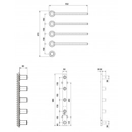 Полотенцесушитель электрический Vincea VTD-2H1MB, черный, таймер