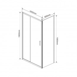Душевой уголок Garda VSR-1G9016CL, 1600*900, хром, стекло прозрачное