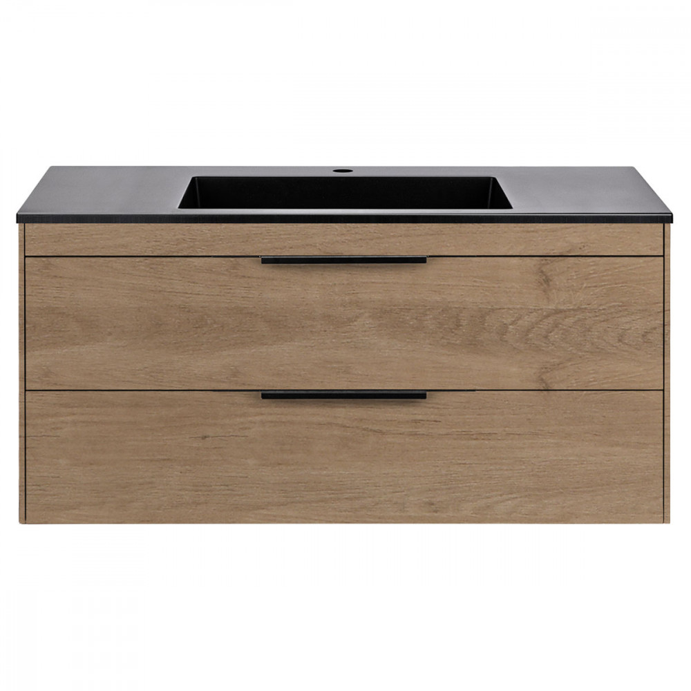 База под раковину Chiara 2D 1000 подвесная, 2 выкатных ящика soft-close, N.Oak