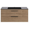 База под раковину Chiara 2D 1000 подвесная, 2 выкатных ящика soft-close, N.Oak