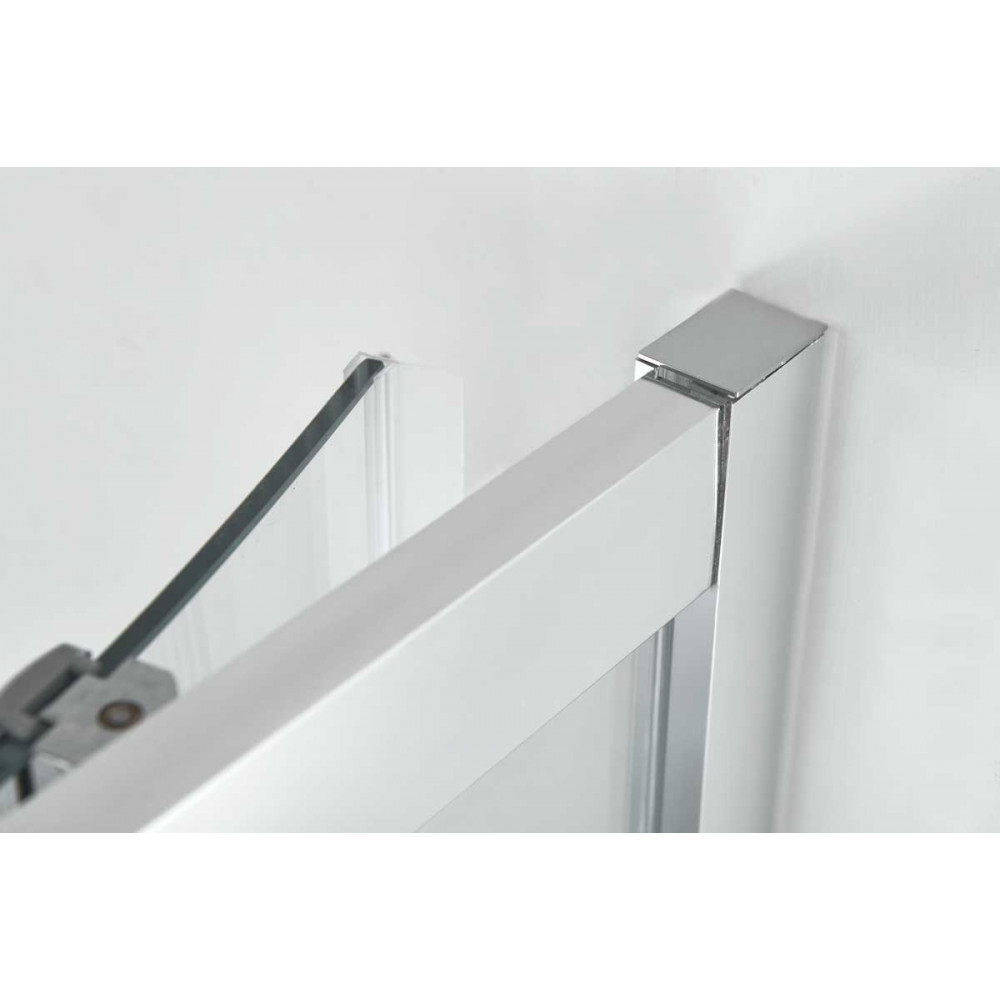 Душевой уголок Alpha VSQ-3AL900CLB, 900*900, черный, стекло прозрачное