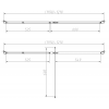 Душевая дверь Slim-N VDP-4SN120CLB, черный матовый, стекло прозрачное