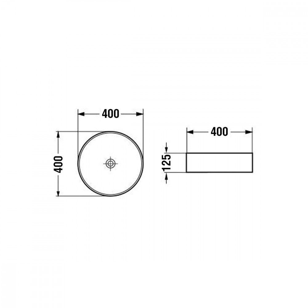 Раковина стеклянная Vincea VBS-5GL01, 400*400*125, накладная, цвет прозрачный