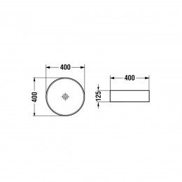 Раковина стеклянная Vincea VBS-5GL01, 400*400*125, накладная, цвет прозрачный