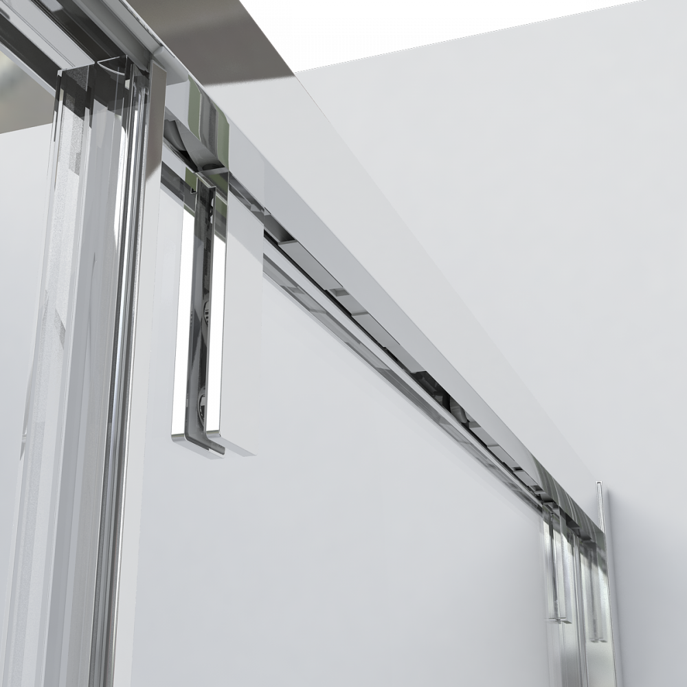 Душевая дверь Lugano VDS-1L120CLB-1, 1200, черный, стекло прозрачное