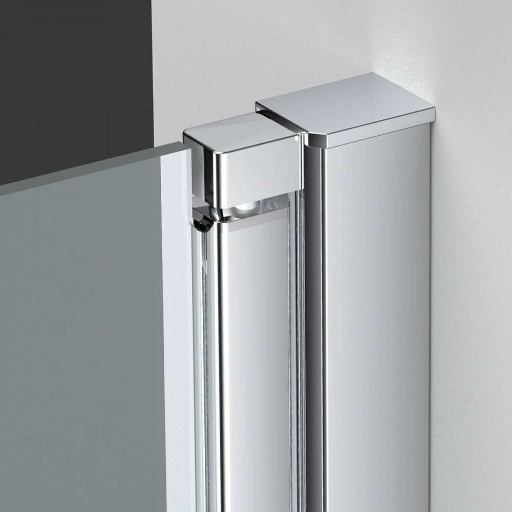 Душевая дверь Alpha VDP-3AL600CLB, черный, стекло прозрачное