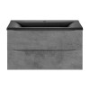 База под раковину Mia 750 подвесная, 2 выкатных ящика soft close, Beton