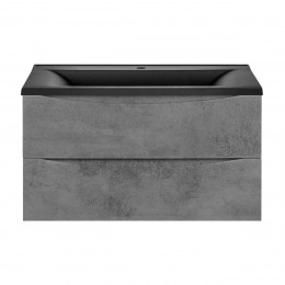 База под раковину Mia 750 подвесная, 2 выкатных ящика soft close, Beton