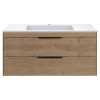 База под раковину Chiara 2D 1000 подвесная, 2 выкатных ящика soft-close, N.Oak