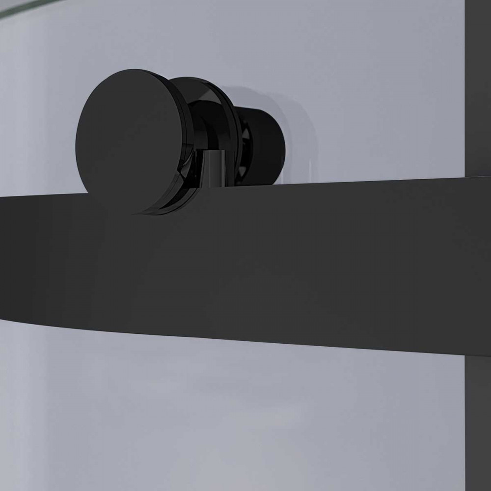 Душевой уголок Como-N VSR-4CN9015CLB, 1500*900, черный, стекло прозрачное