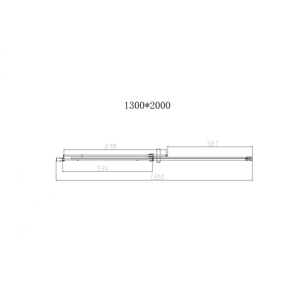 Душевая дверь Dice VDS-4D130CLGM, 1300, вороненая сталь, стекло прозрачное