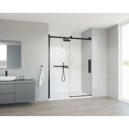 Душевая дверь Como Soft VDS-1CS140CLB, 1400, черный, стекло прозрачное