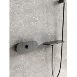 Душевой комплект Futura VSFW-2F12TMB термостатический встраиваемый, 3 режима, черный матовый