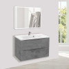 База под раковину Mia 750 подвесная, 2 выкатных ящика soft close, Beton