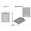 Поддон для душа из искусственного камня VST-4SRL8010A,1000*800*25, антрацит