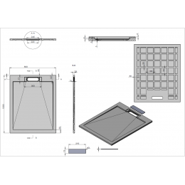 Поддон для душа из искусственного камня VST-4SRL8010A,1000*800*25, антрацит