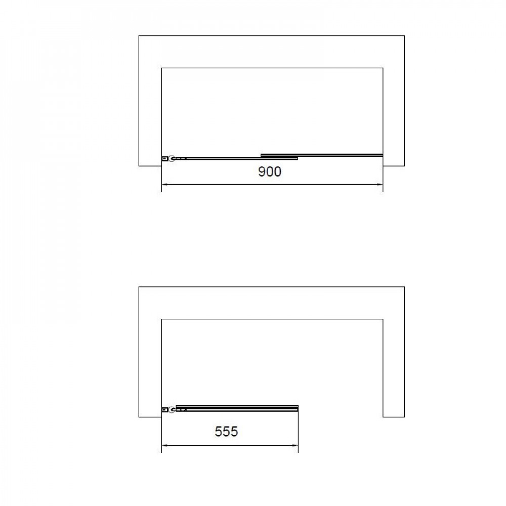 Душевая шторка на ванну VSB-6E900CL-R, 900*1400, хром, стекло прозрачное, правая