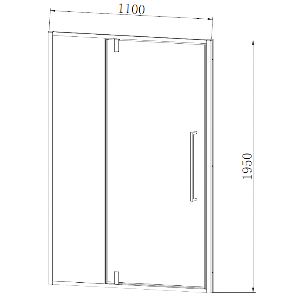 Душевая дверь Slim-N VDP-4SN110CL, хром, стекло прозрачное