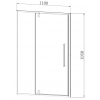 Душевая дверь Slim-N VDP-4SN110CL, хром, стекло прозрачное