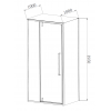 Душевой уголок Slim-N VSR-4SNP1012CLGM, 1200*1000, вороненая сталь, стекло прозрачное