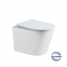 Унитаз подвесной Piatti VT1-11T Tornado, цвет белый, ультратонкое soft-close сиденье
