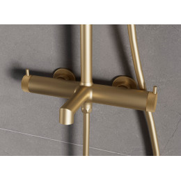 Душевая стойка Rim VSFS-2RM1BG с изливом, брашированное золото