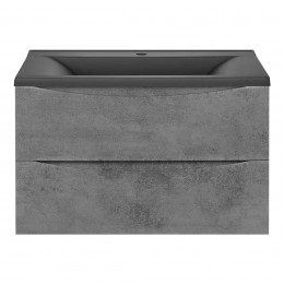 База под раковину Mia 750 подвесная, 2 выкатных ящика soft close, Beton