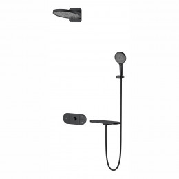 Душевой комплект Futura VSFW-2F12TMB термостатический встраиваемый, 3 режима, черный матовый