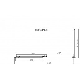 Душевой уголок Slim-N VSR-4SN9014CL, 1400*900, хром, стекло прозрачное