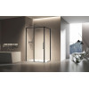 Душевой уголок Slim 8mm VSR-6SL8014CLB, 1400*800, черный, стекло прозрачное